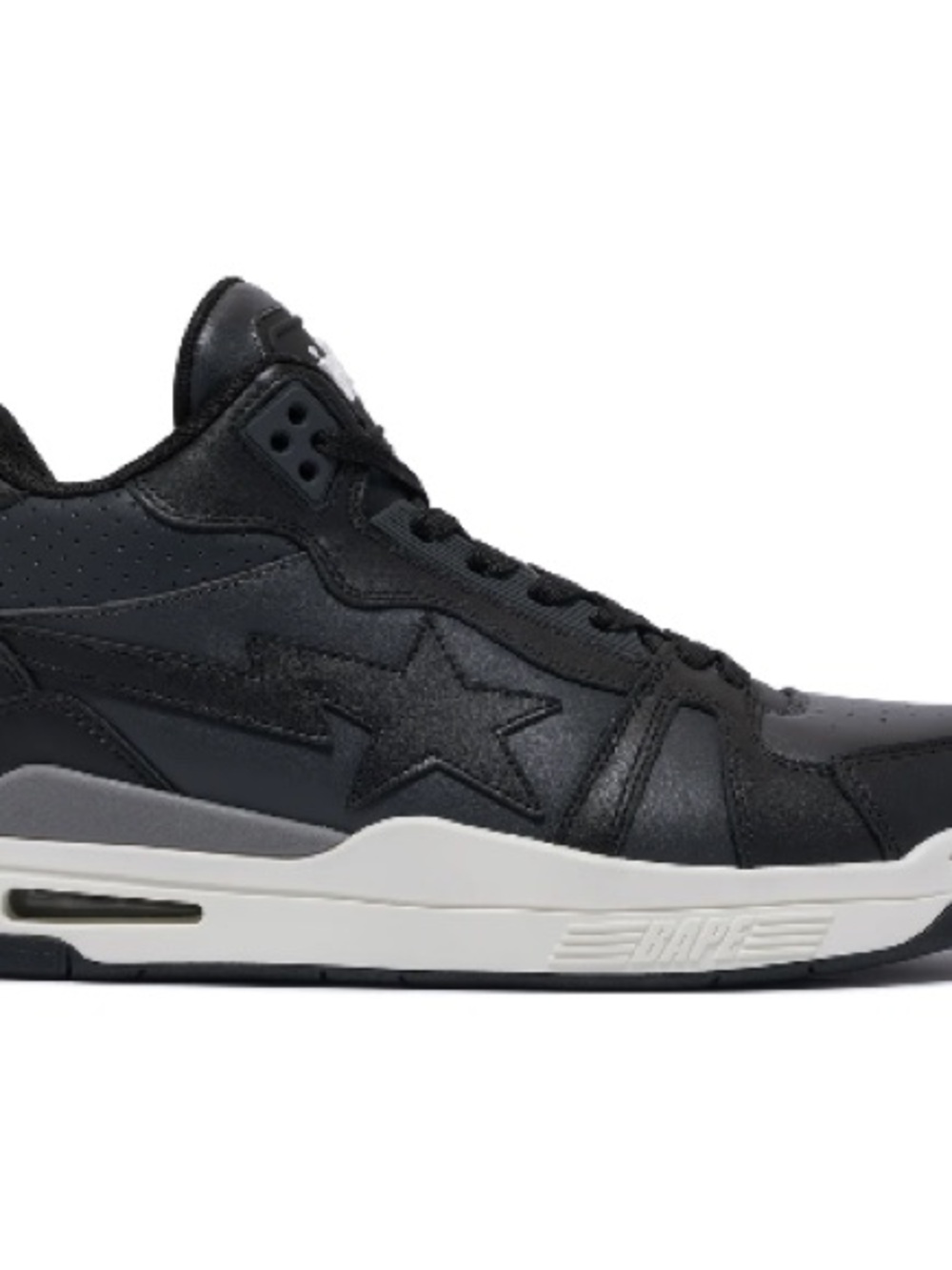 Bape Black Leather STA Low-Top Sneaker